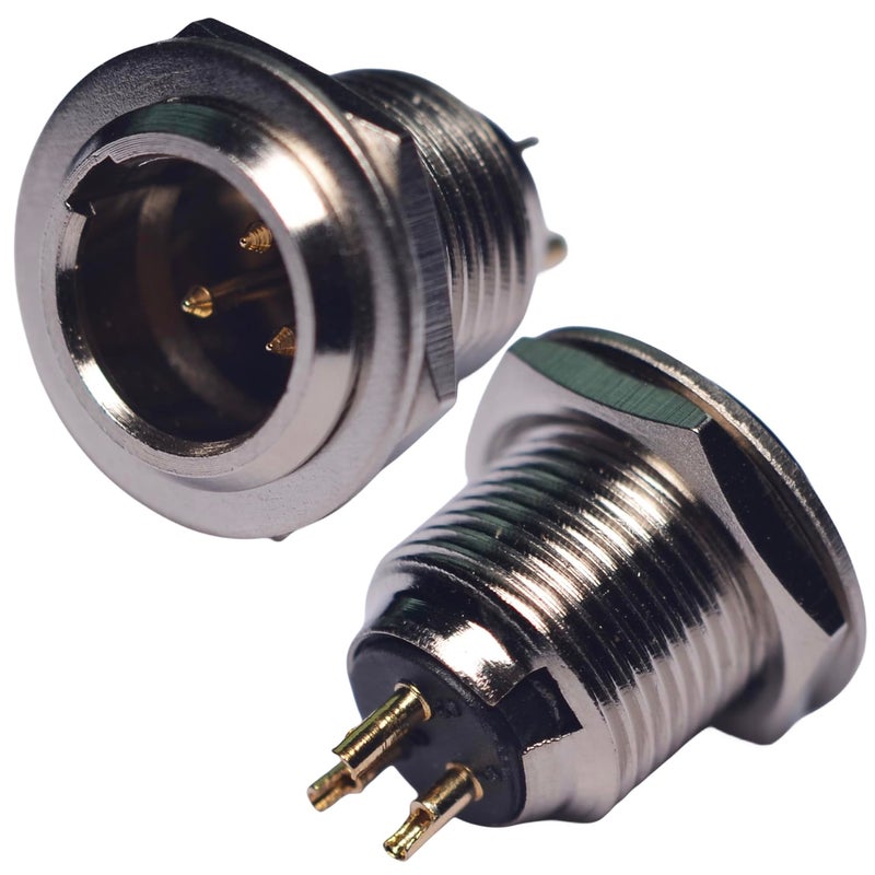 CESS 3-Pin Mini XLR Cable Male Connector Adapter for Mic Microphone - Mini XLR Socket,3 Pin (2 Pack) - Image 3
